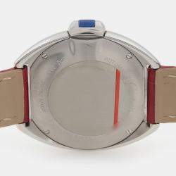 Pre Owned ساعة يد نسائية كارتييه كلي دو كارتييه WSCL0016 فضية قرص أوتوماتيكية ستانلس ستيل 31 ملم