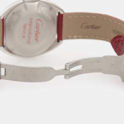 Pre Owned Cartier Cle de Cartier WSCL0016 Automatic Silver Dial Stainless Steel Women's Wristwatch 35mm