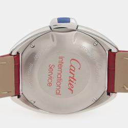 Pre Owned Cartier Cle de Cartier WSCL0016 Automatic Silver Dial Stainless Steel Women's Wristwatch 35mm