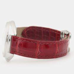 Pre Owned Cartier Cle de Cartier WSCL0016 Automatic Silver Dial Stainless Steel Women's Wristwatch 35mm