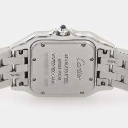 مملوكة مسبقًا ساعة كارتير بانثر ستانلس ستيل فضية كوارتز للنساء 26.5 مم