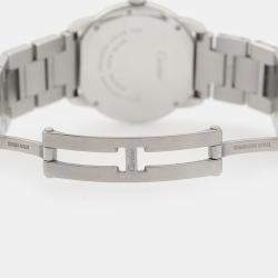 Pre Owned Cartier Ronde Solo W6701004 Quartz Silver Dial Stainless Steel Women's Wristwatch 29.5mm
