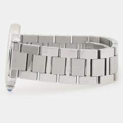Pre Owned Cartier Ronde Solo W6701004 Quartz Silver Dial Stainless Steel Women's Wristwatch 29.5mm