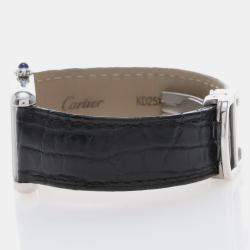 مملوكة مسبقًا ساعة يد نسائية كارتير تانك سولو W5200005 كوارتز ميناء فضي ستانلس ستيل 24.5 مم