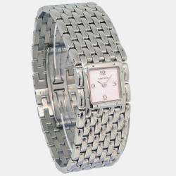 مملوكة مسبقًا ساعة يد نسائية كارتييه بانثر روبان 2420 ستانلس ستيل MOP كوارتز 22 مم