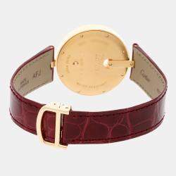 Pre Owned Cartier Captive WG600010 Quartz Silver Dial 18k White Gold 18k Yellow Gold Women's Wristwatch 35mm