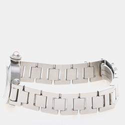 Pre Owned ساعة يد نسائية كارتييه باشا W3140008 كوارتز فضية ستانلس ستيل 27 مم