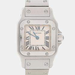 Pre Owned Cartier Santos W20056D6 Quartz Stainless Steel Women's Wristwatch 24mm