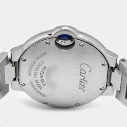 Pre Owned Cartier Ballon Bleu 3489 Pink Dial Stainless Steel Women's Wristwatch 33 mm