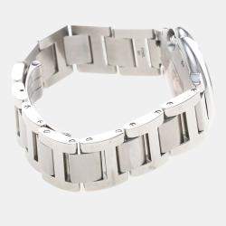 Pre Owned Cartier Ballon Bleu Diamond WE902073 White Quartz Stainless Steel Women's Wristwatch 28 mm