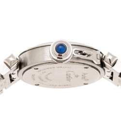 Pre Owned Cartier Silver Stainless Steel Pasha de Cartier 2973 Women's Wristwatch 27 mm