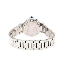 Pre Owned Cartier Silver Stainless Steel Pasha de Cartier 2973 Women's Wristwatch 27 mm