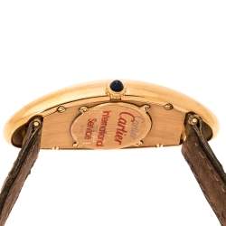 Cartier Silver 18K Rose Gold Baignoire Allongee 2515 Women's Wristwatch 21 mm
