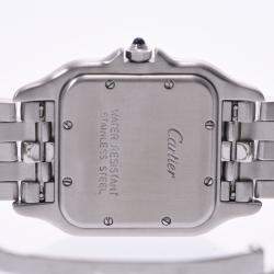 Pre Owned Cartier White Stainless Steel Panthère de Cartier Women's Wristwatch 22 MM