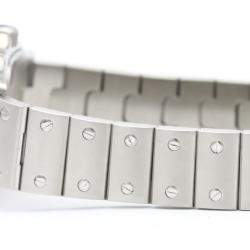 Pre Owned Cartier Silver Stainless Steel Santos Galbee Quartz W20056D6 Women's Wristwatch 24 MM