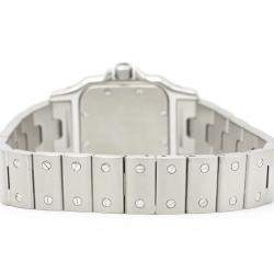 Pre Owned Cartier Silver Stainless Steel Santos Galbee Quartz W20056D6 Women's Wristwatch 24 MM