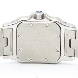 Pre Owned Cartier Silver Stainless Steel Santos Galbee Quartz W20056D6 Women's Wristwatch 24 MM