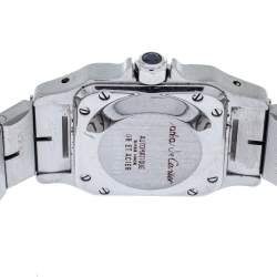 Pre Owned Cartier White 18K Yellow Gold Stainless Steel Santos Galbee Automatic Women's Wristwatch 24 mm