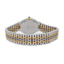 Pre Owned Cartier Silver Gold Tone Stainless Steel Must 21 W10073F4 Women's Wristwatch 27 MM