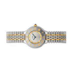 Pre Owned Cartier Silver Gold Tone Stainless Steel Must 21 W10073F4 Women's Wristwatch 27 MM