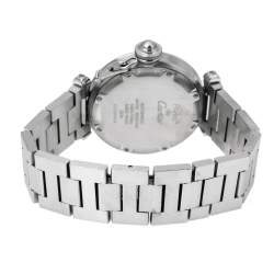 Pre Owned Cartier White Stainless Steel Pasha de Cartier 2324 Women's Wristwatch 35 mm