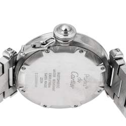 Pre Owned Cartier White Stainless Steel Pasha de Cartier 2324 Women's Wristwatch 35 mm