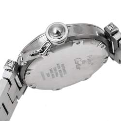Pre Owned Cartier White Stainless Steel Pasha de Cartier 2324 Women's Wristwatch 35 mm