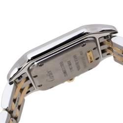 Pre Owned Cartier Silver 18K Yellow Gold Stainless Steel Panthere De Cartier W2PN0007 Women's Wristwatch 27 mm
