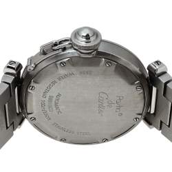 Pre Owned ساعة يد نسائية كارتييه "باشا دو كارتييه 2324 أوتوماتيك" ستانلس ستيل سوداء 35 مم