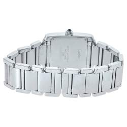 Pre Owned Cartier Silver Stainless Steel Tank Francaise 2301 Women's Wristwatch 25 mm