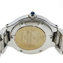 Pre Owned Cartier Silver Stainless Steel Must de Cartier 21 1340 Women's Wristwatch 28 mm