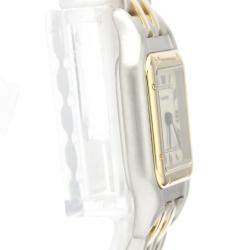 Pre Owned Cartier Silver 18K Yellow Gold And Stainless Steel Panthere De Cartier 166921 Quartz Women's Wristwatch 22 MM