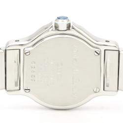 Pre Owned Cartier Silver 18K Yellow Gold And Stainless Steel Santos Octagon 187903 Quartz Women's Wristwatch 24 MM