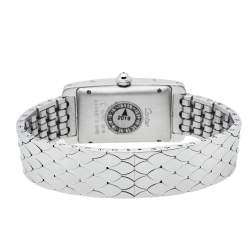 مملوكة مسبقًا ساعة يد نسائية كارتييه تانك امريكان 2490 ذهب أبيض عيار 18 و ألماس فضية 22.50 مم