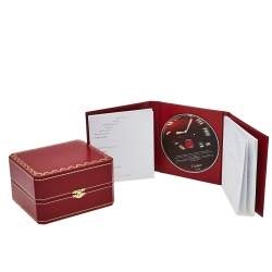 Pre Owned Cartier Silver 18K Yellow Gold Lanières 2563 Women's Wristwatch 16 mm