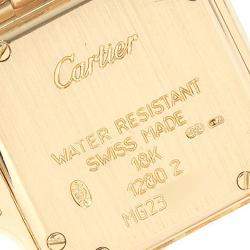 مملوكة مسبقًا Cartier White Diamonds 18k Yellow Gold Panthere WF3070B9 Women's Wristwatch 22 MM