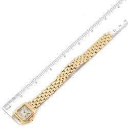 مملوكة مسبقًا Cartier White Diamonds 18k Yellow Gold Panthere WF3070B9 Women's Wristwatch 22 MM