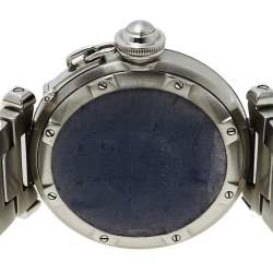 Pre Owned Cartier White Stainless Steel Pasha C de Cartier 2324 Automatic Women's Wristwatch 35 MM