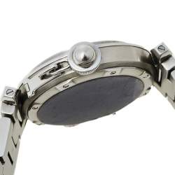 Pre Owned Cartier White Stainless Steel Pasha C de Cartier 2324 Automatic Women's Wristwatch 35 MM
