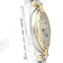 Pre Owned Cartier Silver 18K Yellow Gold And Stainless Steel Panthere Vendome Quartz Women's Wristwatch 29 MM