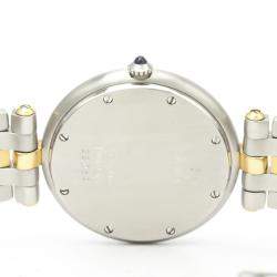 Pre Owned Cartier Silver 18K Yellow Gold And Stainless Steel Panthere Vendome Quartz Women's Wristwatch 29 MM