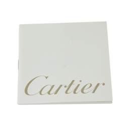 Pre Owned Cartier Silver 18K Rose Gold Leather Tank Americaine W2620030 Women's Wristwatch 22.6 mm