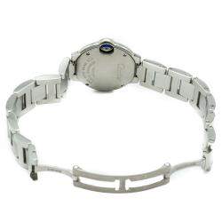 Pre Owned Cartier Ballon Bleu Silver Dial Stainless Steel Ladies Watch 28 MM