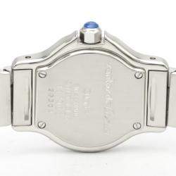 مملوكة مسبقًا Cartier Ivory 18K Yellow Gold And Stainless Steel Santos Octagon Quartz Women's Wristwatch 24 MM