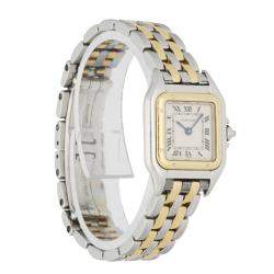 مملوكة مسبقًا Cartier Silver 18K Yellow Gold And Stainless Steel Panthere 1120 Women's Wristwatch 22 MM