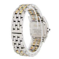 مملوكة مسبقًا Cartier Silver 18K Yellow Gold And Stainless Steel Panthere 1120 Women's Wristwatch 22 MM
