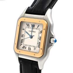 Pre Owned Cartier 18K Yellow Gold & Stainless Steel Panthere 1100 Women's Wristwatch 27 mm