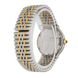 Pre Owned Cartier White Gold Plated Stainless Steel Must 21 Women's Wristwatch 28 MM