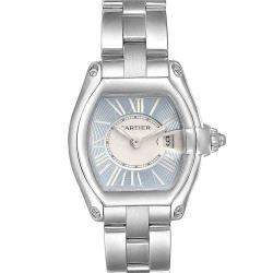 Cartier Blue Stainless Steel Roadster W62053V3 Women's Wristwatch 36 x 30 MM