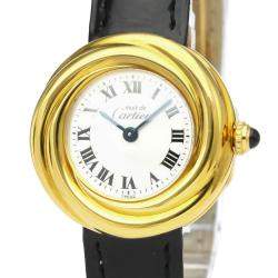 Pre Owned Cartier Silver Gold Plated Stainless Steel Must Trinity Vermeil W1010644 Quartz Women's Wristwatch 26 MM